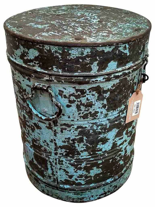 Decorative Container Alexandra House Living Blue Iron Craft Style 34 X 44 X 34 Cm