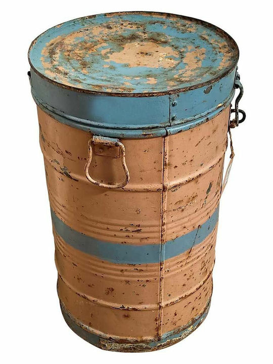 Decorative Container Alexandra House Living Blue Iron Craft Style 32 X 54 X 32 Cm