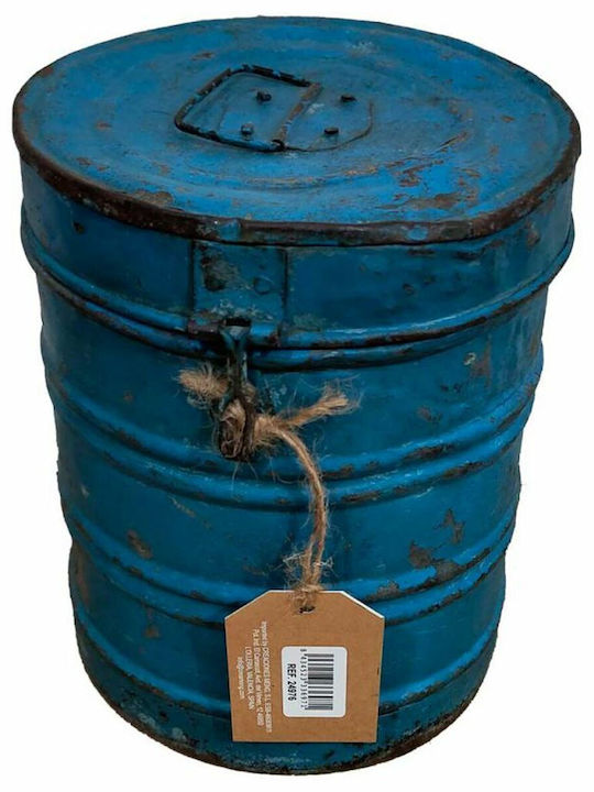 Decorative Container Alexandra House Living Blue Iron Craft Style 18 X 23 X 18 Cm