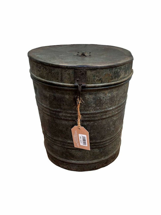 Decorative Container Alexandra House Living Brown Iron Craft Style 29 X 33 X 29 Cm