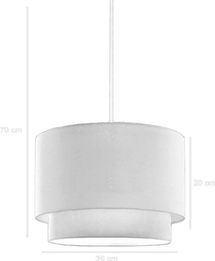 Pakketo Fersa Висящо Таванно Осветително Тяло Кремаво с Цокъл E27 30x20x20см.