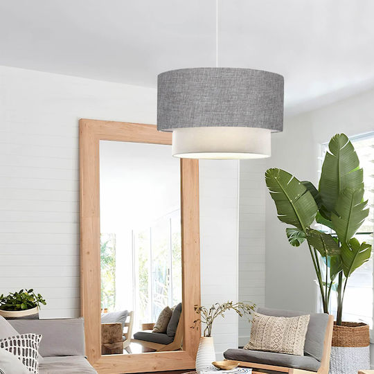 Pakketo Fersa Grey Pendant Ceiling Light LED with Warm White Light 30x20x20cm