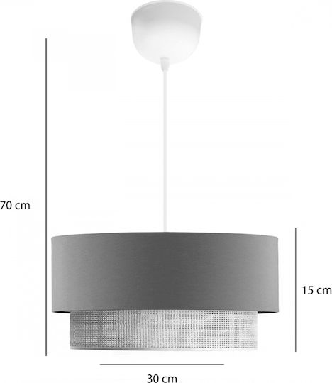 Pakketo Sombre Pendant Light Gray 30cm