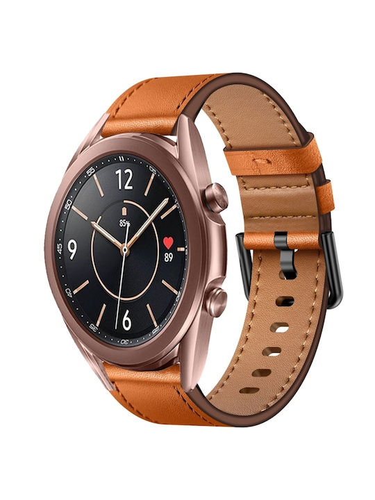 Curea din piele pentru ceas Samsung Galaxy Watch 3 41mm 20mm Sx Connector Metal Button Switch Negru
