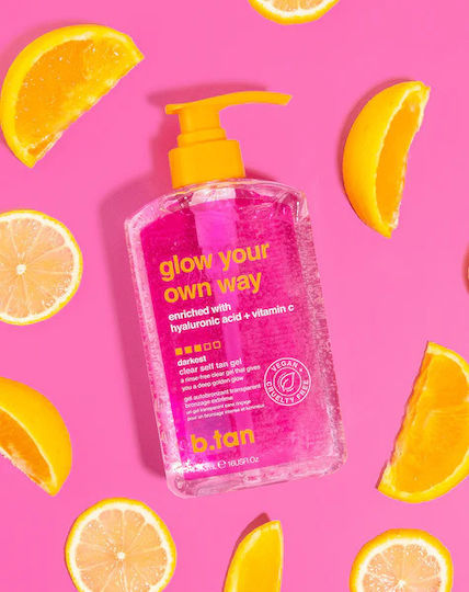 B.Tan Glow Your Own Way + Mitt Selbstbräuner Gel für den Körper 473ml