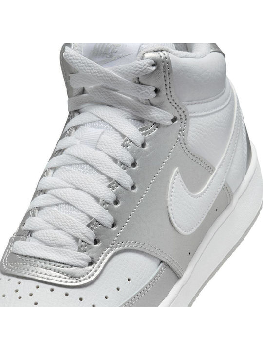 COURT VISION MID Γυναικεία Μποτάκια White / Metallic Silver
