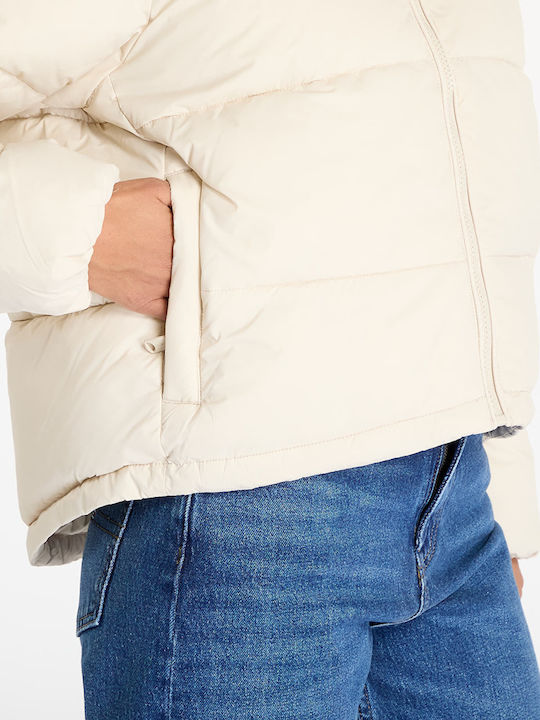 Scurtă Jachetă de femei Puffer Beige