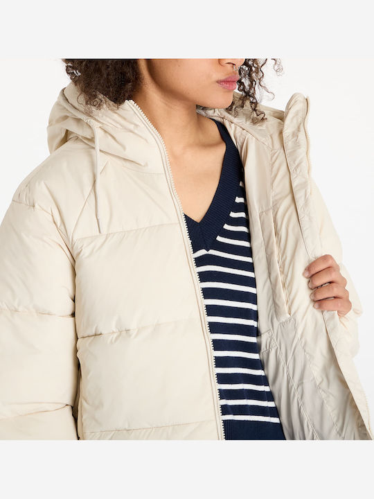 Scurtă Jachetă de femei Puffer Beige