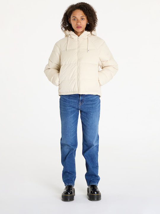 Scurtă Jachetă de femei Puffer Beige