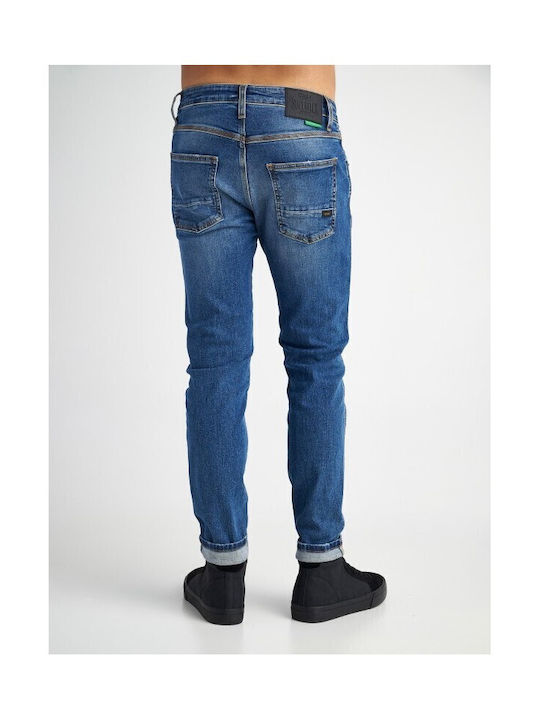 Sapphire Ανδρικό Παντελόνι Τζιν Ελαστικό με Slim Tapered Εφαρμογή Sapphire