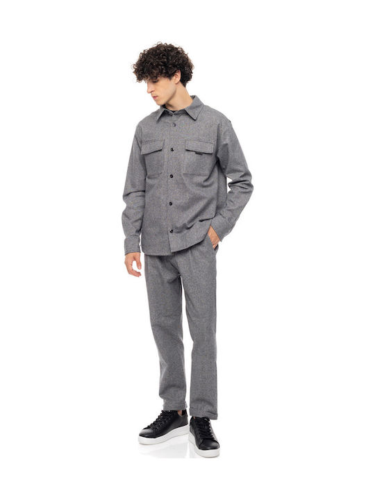 Men's Elastic Jeans Pants with Relaxed Fit Grey