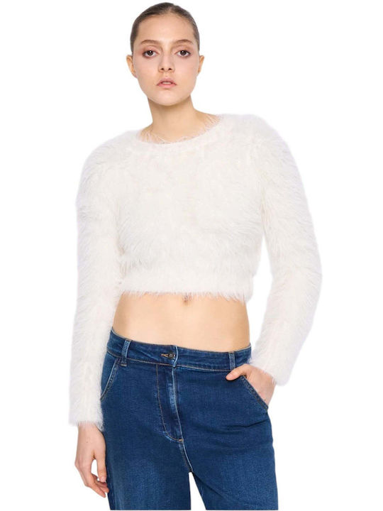 Silvian Heach Damen Crop Pullover Sand