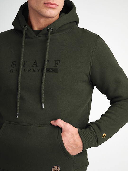 Staff Men's Sweatshirt with Hood Green Way