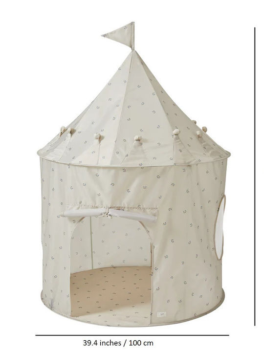 3 Sprouts Kids Castle Play Tent Castle for 3+ years Brown