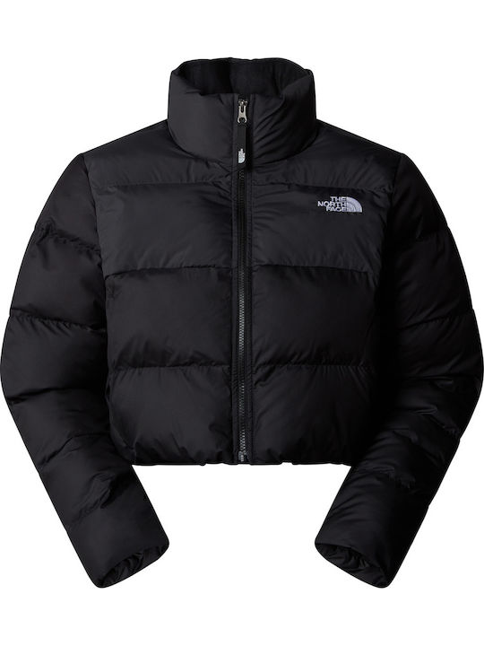 Късо Дамско Puffer Якето За Зима Tnf Черно/Асфалт