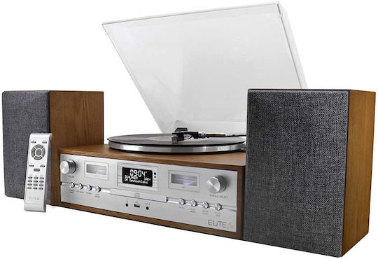 Soundmaster PL895 Πικάπ με Προενίσχυση και Ενσωματωμένα Ηχεία Καφέ