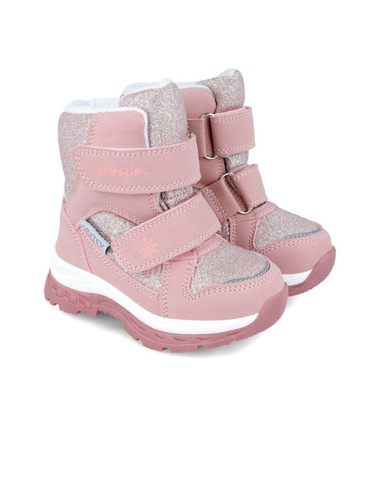 Garvalin Kids Boots with Hoop & Loop Closure Pink