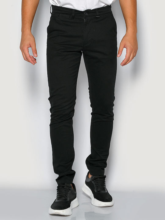 Brokers Jeans Men's Trousers Chino in Slim Fit Black