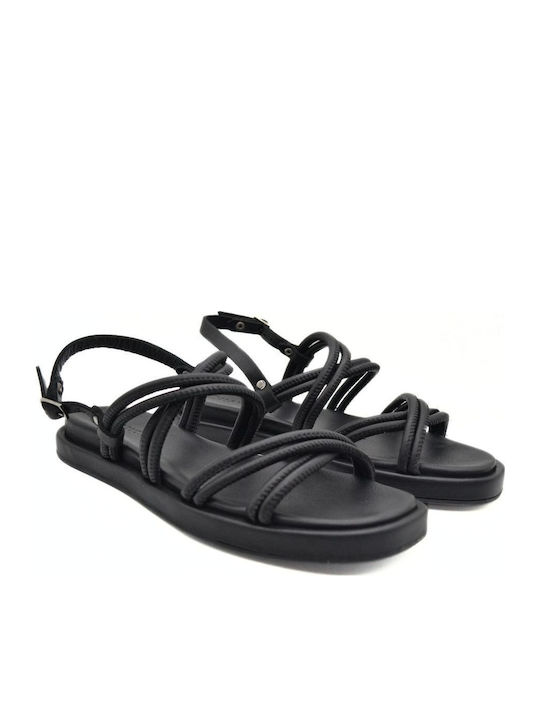 Sandale Casual Damă Din Piele Negru 211904 Negru