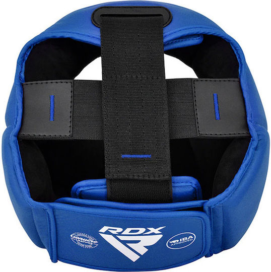RDX Adult Full Face Boxing Headgear Leather Blue