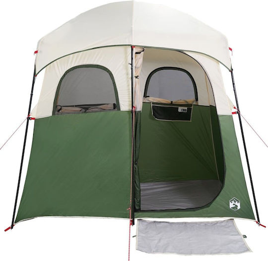 vidaXL Camping Tent Toilet Green 256x136x225cm