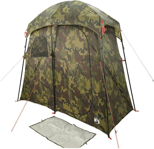 vidaXL Camping Tent Toilet Green 256x136x225cm