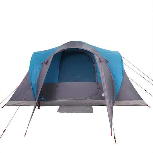 vidaXL Camping Tent Blue for 6 People 375x225x176cm