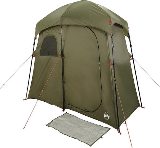 vidaXL Camping Tent Toilet Green 256x136x225cm