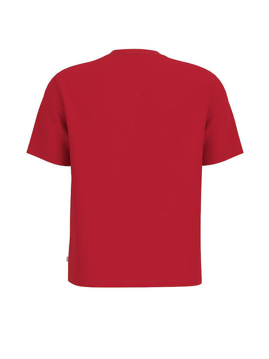 Guess Men's Short Sleeve T-shirt Rugby Red