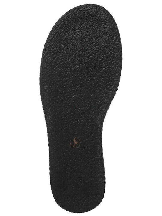 Δερμάτινα Γυναικεία Σανδάλια Flatforms Μαύρα