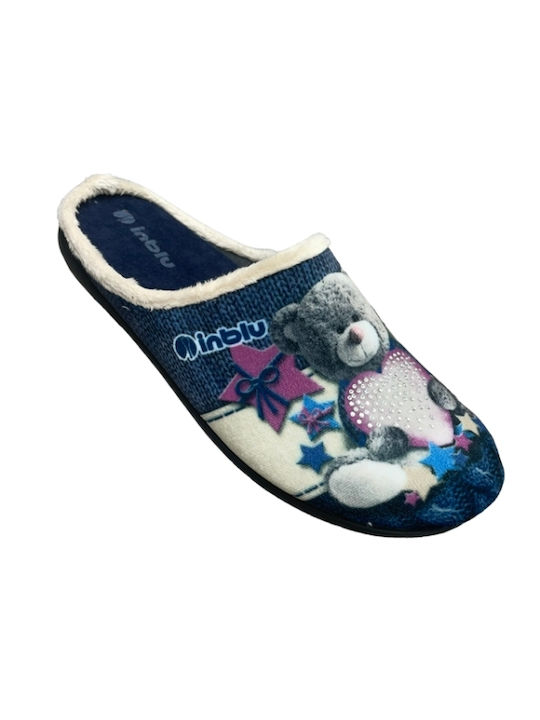 Inblu Winter Women's Slippers in Blue color