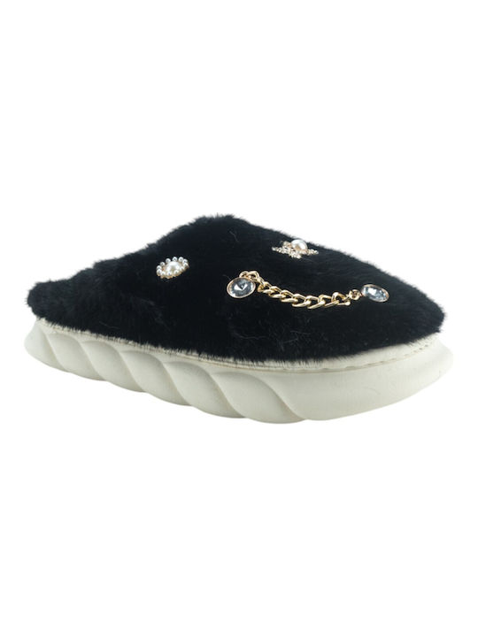 Plato Winter Women's Slippers in Black color