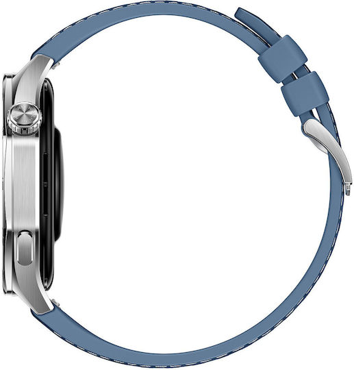 Huawei Watch GT 5 Stainless Steel 46mm Αδιάβροχο με Παλμογράφο (Μπλε)