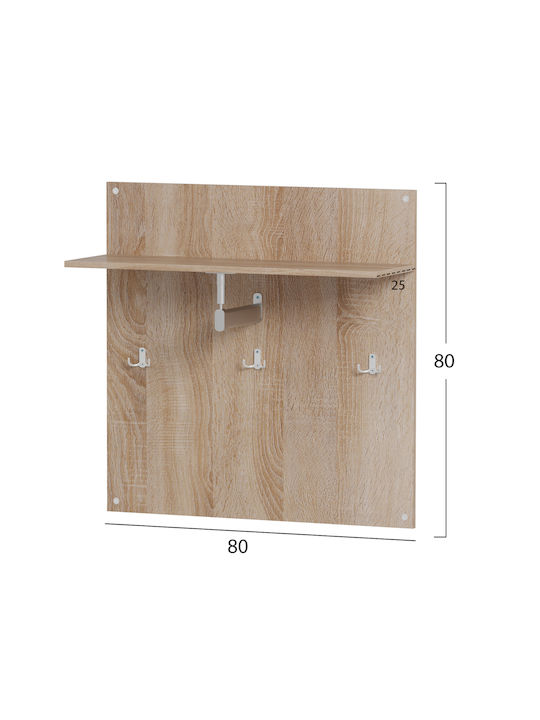 Dionne Eingangsmöbel mit Garderobe & Schuhschrank Sonoma White 80x80x25cm