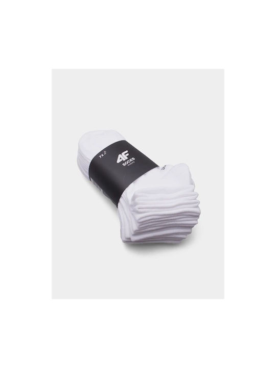 4F Athletic Socks White 7 Pairs