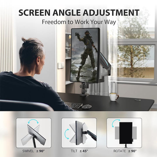 Eureka Ergonomic ERK-MA02-12P Halterung Auf dem Schreibtisch Monitor bis 32" mit Arm