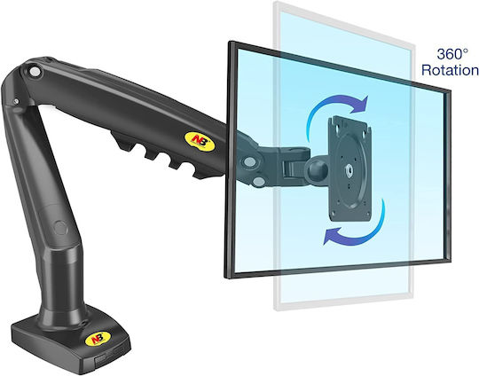 North Bayou NB North Bayou F80 Stand Desk Mounted Monitor up to 30" with Arm