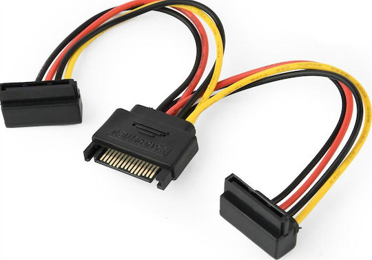 Cablexpert Power Splitter Sata 0.15m 15-Pin Sata - 15-Pin Sata Cable 0.15m Multicolour (SATAM2F)