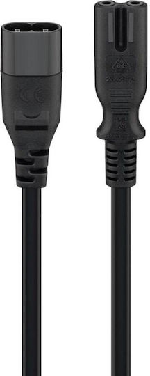 Goobay IEC C8 - IEC C7 Kabel 2m Schwarz (97201)