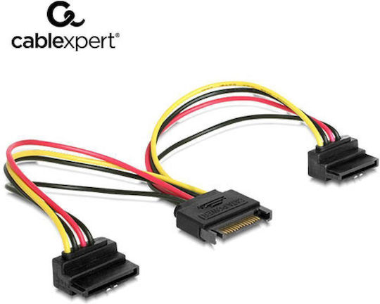 Cablexpert Power Splitter Sata 0.15m 15-Pin Sata - 15-Pin Sata Cable 0.15m Multicolour (SATAM2F)