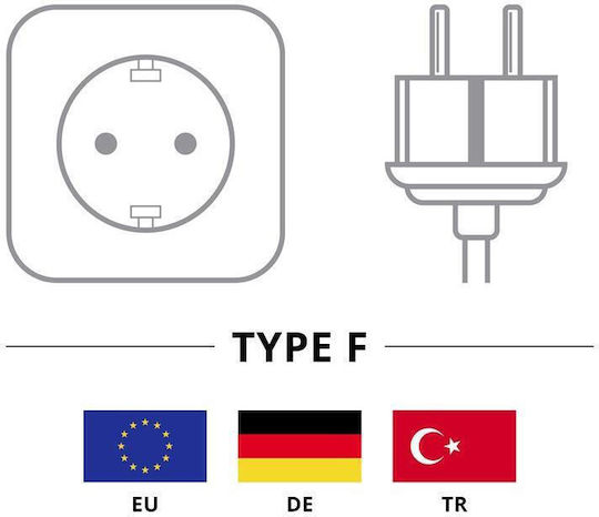 Goobay Schuko - IEC C13 Cable 1.5m Μαύρο 68604