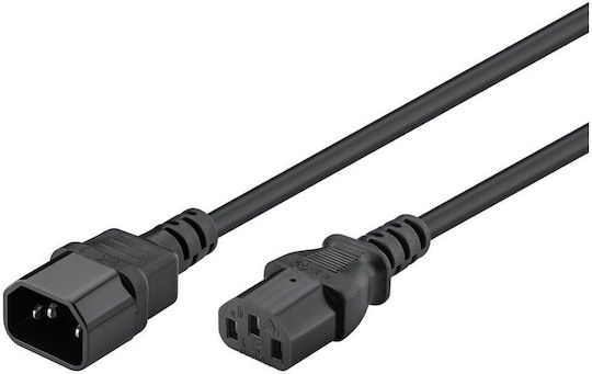 Goobay IEC C14 - IEC C13 Cable 5m Μαύρο 39203