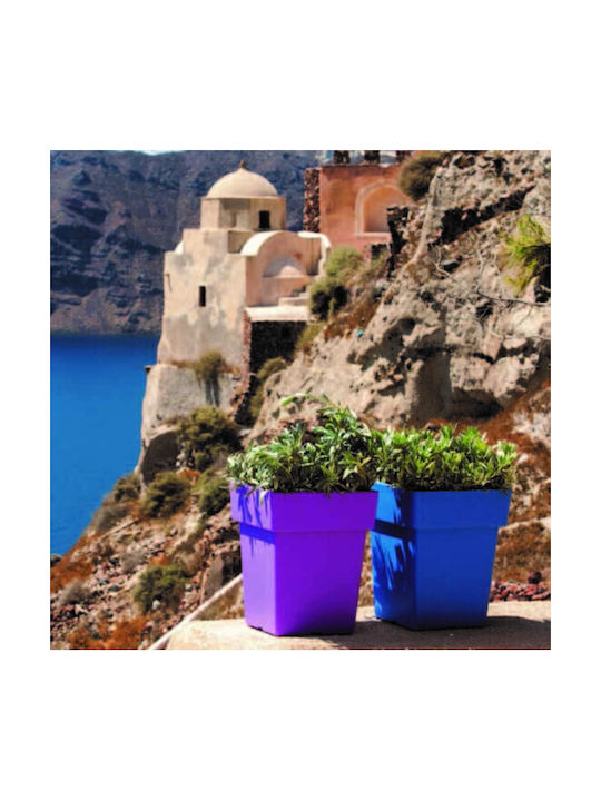 Homestyle Γλάστρα Πλαστική Πράσινη 15x15εκ.
