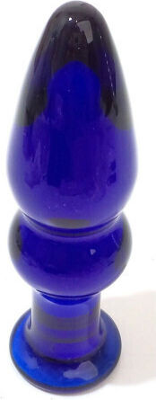 Naughty Toys Glassy Anal Plug Blue 11cm