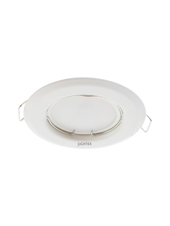 Lightex Πλαίσιο για Σποτ GU10 Λευκό 5x5εκ. 1τμχ