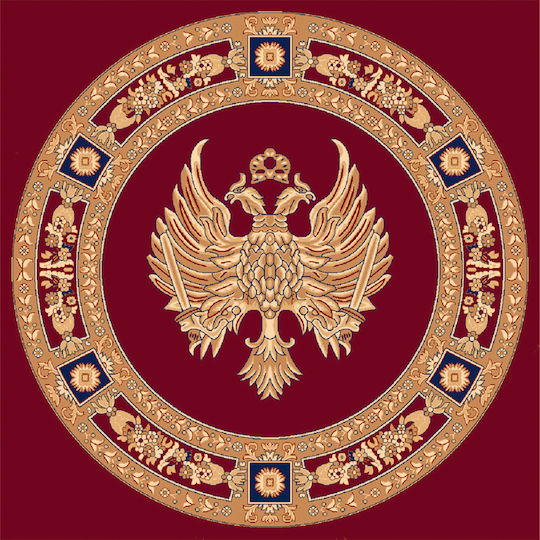 Isexan Atlantis 1000 - Orthodoxia Църковен килим кръгъл Red с диаметър 100εκ. 40-1010-1000