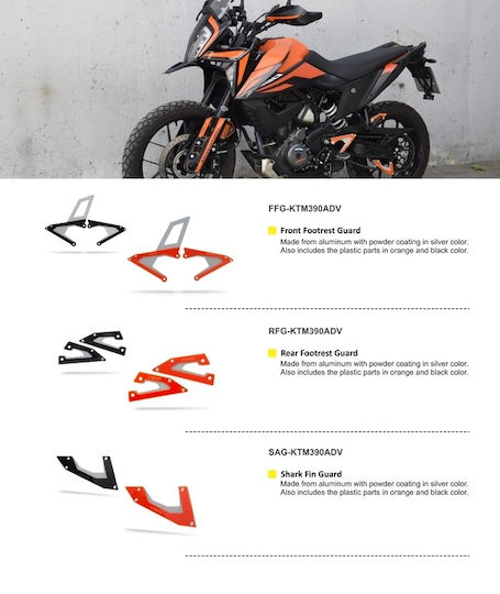 Moto Discovery Protecții scărițe motocicletă KTM 390 Aventură Portocaliu