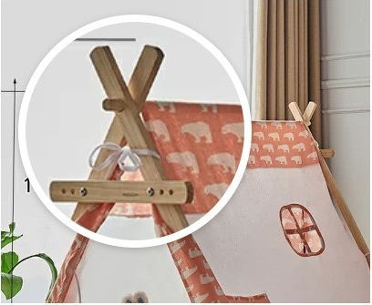 Herokids Детски шатър Индийски House Розов
