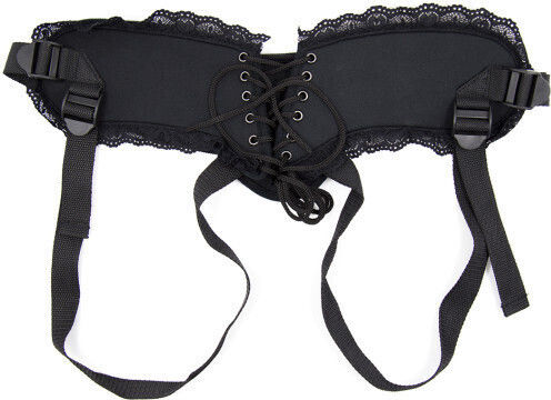 Naughty Toys Gurtzeug mit Dildo in Schwarz Farbe
