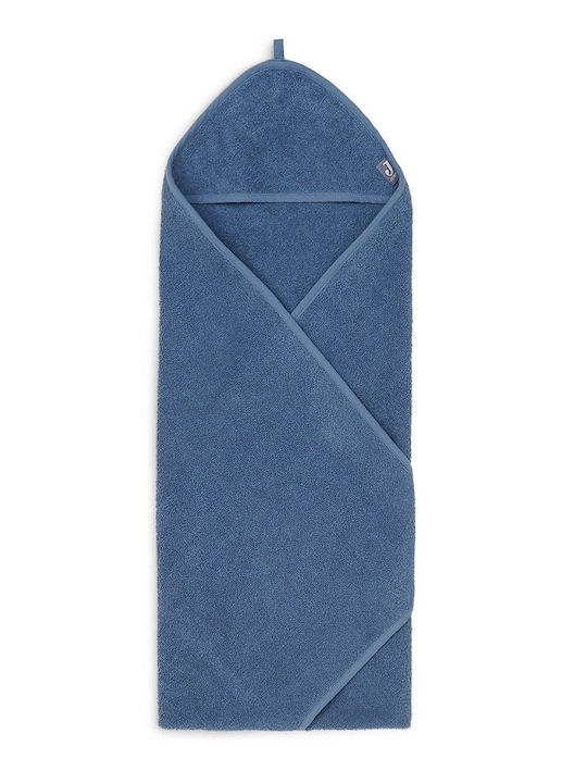 Jollein Βρεφική Κάπα-Μπουρνούζι με Κουκούλα Jeans Blue 75x75εκ.